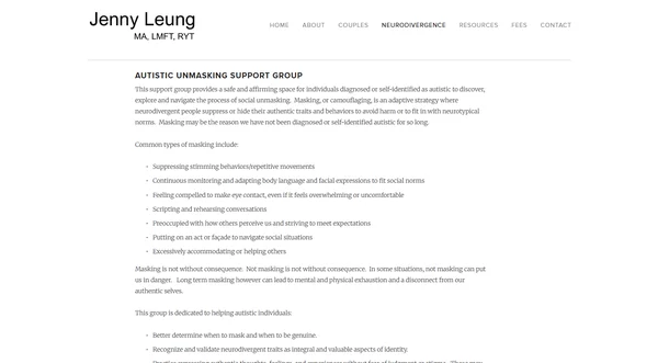 Autistic Unmasking Support Group
