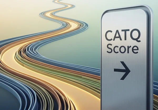 Path with CATQ score signpost for self-discovery journey