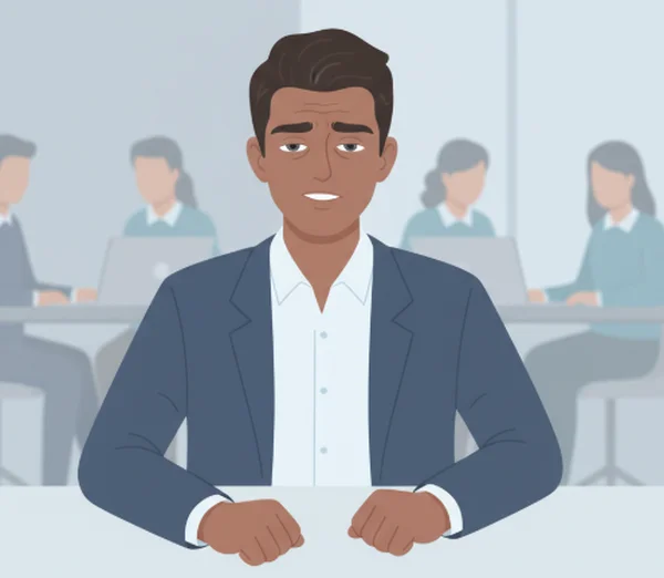 Person showing signs of burnout from social masking