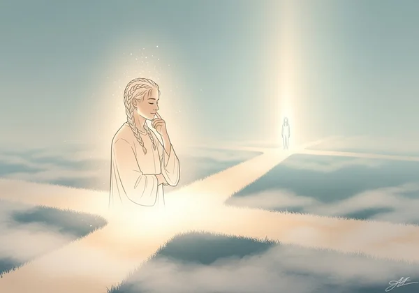 Person on a path towards self-understanding and clarity