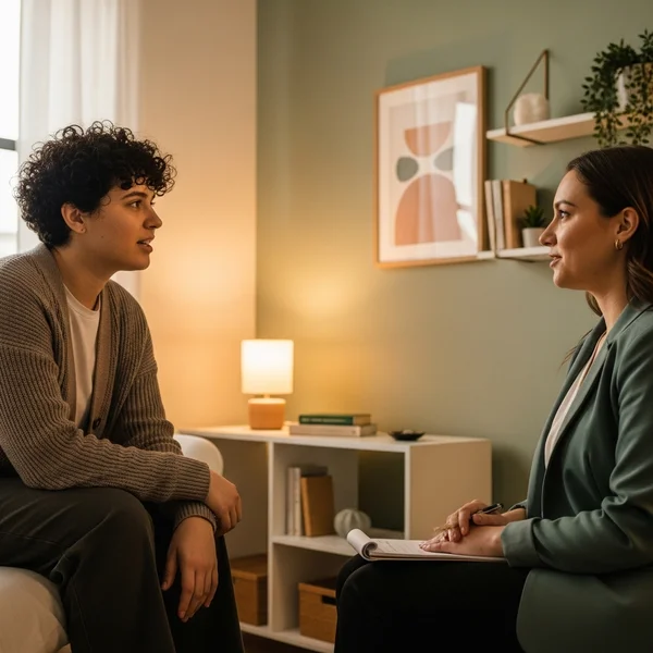 Person seeking professional guidance for neurodiversity support